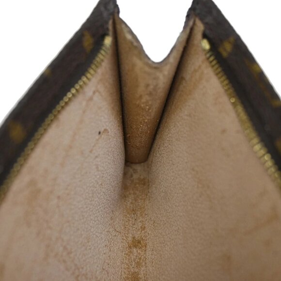 LOUIS VUITTON Logo BUCKET PM Pouch Bag Monogram Leather Brown - Picture 9 of 16